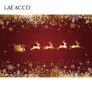 

Photography Backdrop Gold Christmas Festivals Winter Snow Santa Clause Shiny Star Party Photo Background Photocall Photo Studio