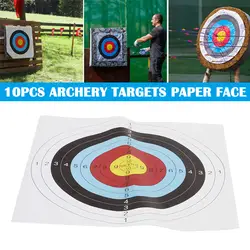 10 шт. мишени для стрельбы из лука бумага для лица стрелка лук бумажная цель для стрельбы для упражнений в охоте обучение SMN88