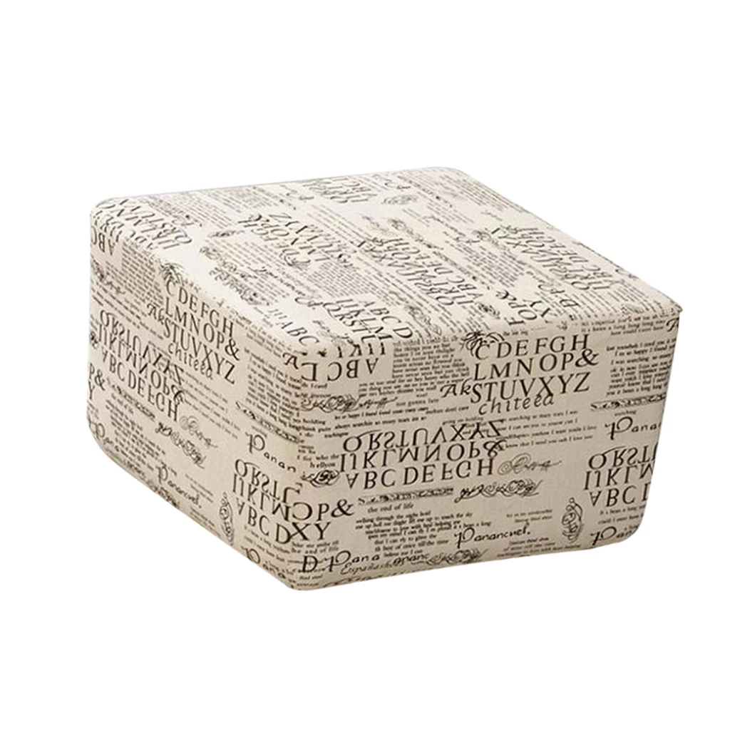 28x28x18cm Cotton Linen Square Stool Seat Replacement Covers Stool Replacement Cover Square Seat Chair Cover Seat Cushion