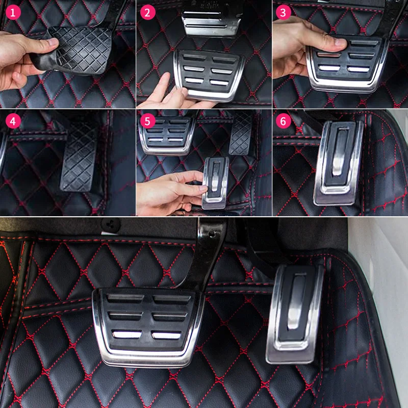Сталь ног чехол для педали газа тормоза комплект VW Golf GTI R MK7 Tiguan Touran Arteon Passat B8 Octavia