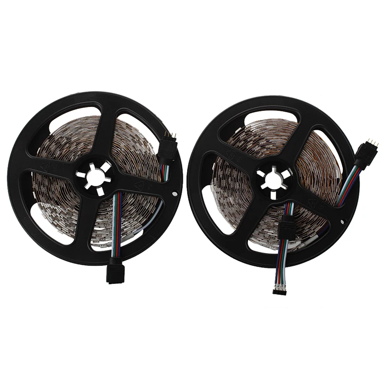 

New 2 x 5M 10M 5050 SMD 600 LED RGB Flexible Strip Light Car Auto DC 12V