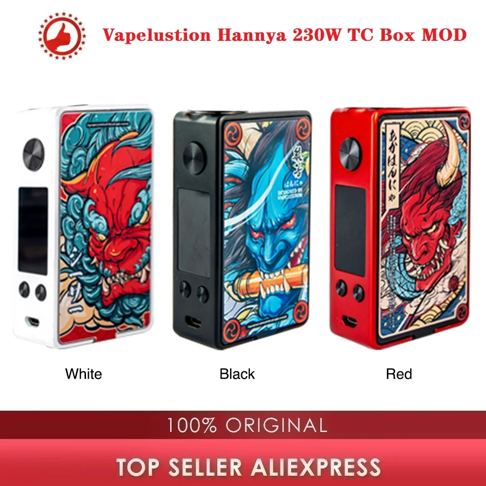 Новый оригинальный Vapelustion Hannya 230 Вт TC коробка мод мощность 18650 батарея Макс Выход
