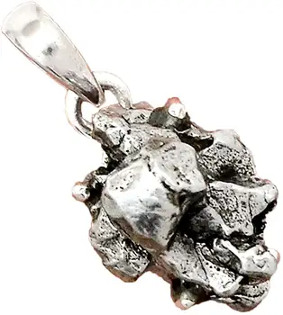 

Genuine METEORITE CAMPO DEL CIELO Pendant 925 Sterling Silver, 25.4 mm, AP6856