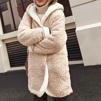 

2019 Women Hoodies Sweatshirts Winter Warm Hooded Loose Soft Cute Coat Harajuku Ladies Basic Kawaii Pullover Sweatshirts