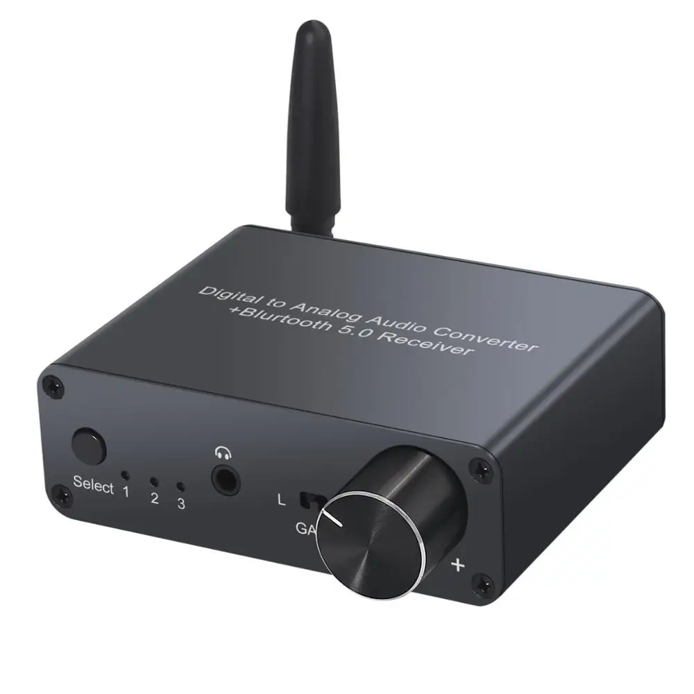 LiNKFOR 192kHz DAC Digital to Analog Converter with Headphone Amplifier Bluetooth DAC RCA 3 5mm Jack Audio Not Support APTX 