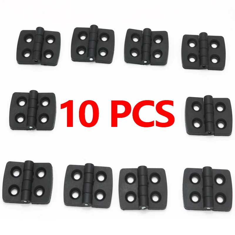 Small Hinges 10PCS 40*30mm Black Mini Plastic Door Bearing Butt Cabinet Drawer Jewellery Box ABS Hinge For Furniture Hardware