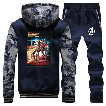 

Back For The Infinity Stones Hoodies Pants Set Harajuku Men Tracksuit Coat Sportswear Track Suit Winter Thick Jacket 2 PCS Sets