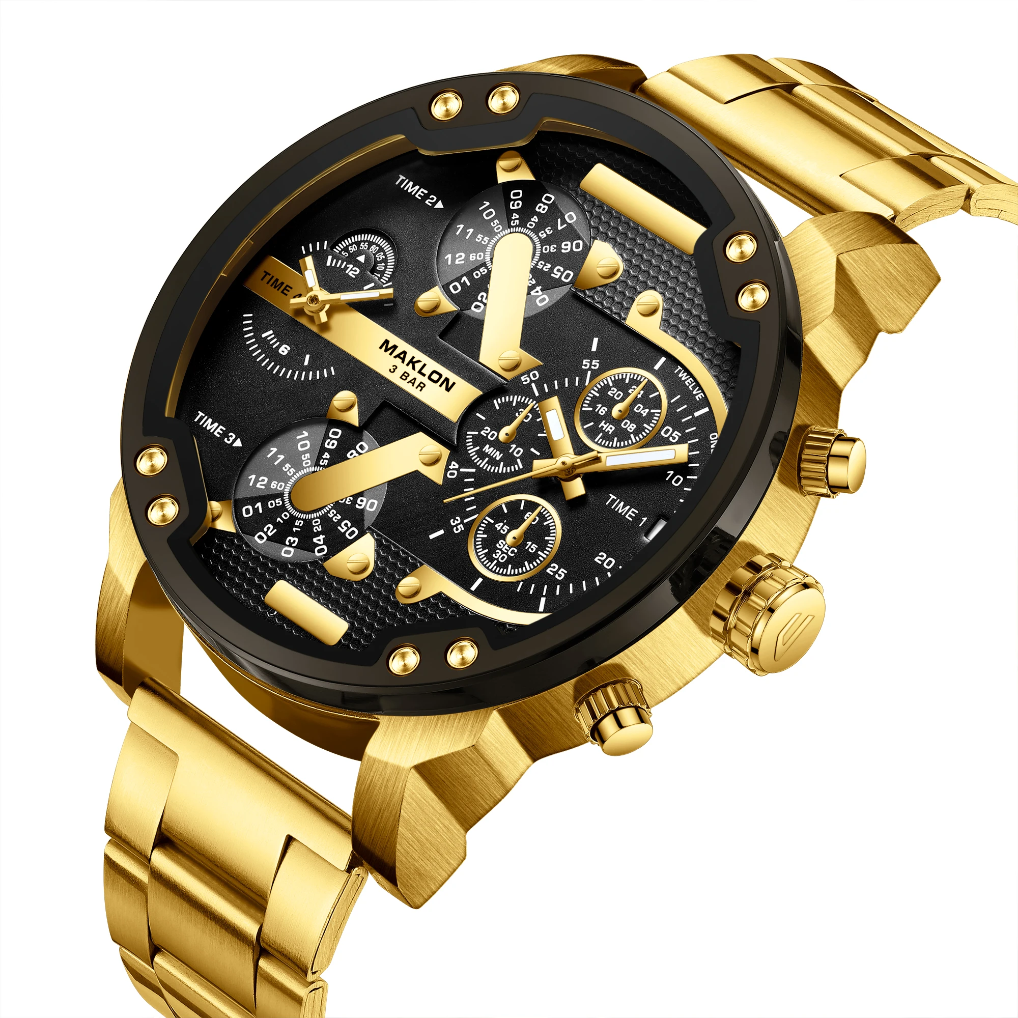 Orologi da lavoro di lusso con doppio display a tempo per cronografo al  quarzo sportivo con cinturino in acciaio rosso dz style relogio masculino -  AliExpress Watches
