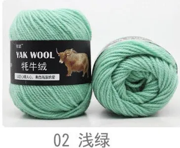 factory price 5pcs Thick hand knitting yarn Yak Wool Blended yarn 3mm extra fine fancy knitting yarn - Цвет: 2