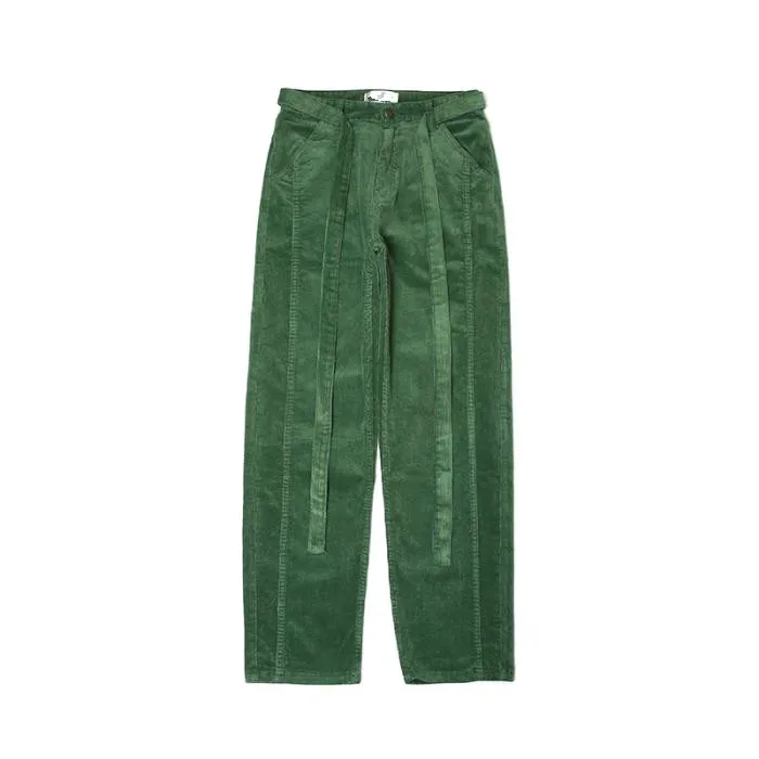 2 Pieces Sets Men Fashion Corduroy Retro Single Breasted Jacket Coat and Casual Straight Zipper Pants Joggers Streetwear Sets