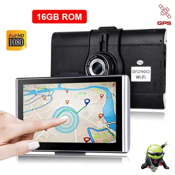 

XGODY 7" Car DVR Dash Cam Vehicle Camera GPS Navigation Android 2 In 1 1GB 16GB Navigator Car Video Recorder AV-IN Free Map