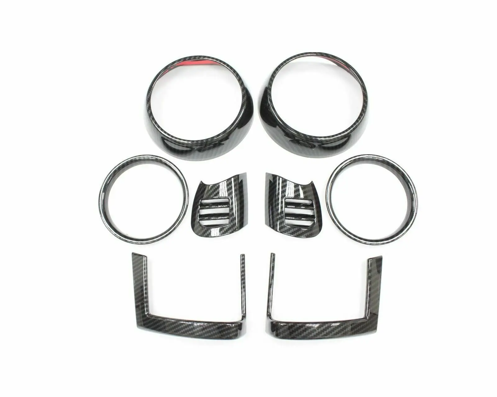 

For BMW MINI Cooper F55 F56 F57 8PCS Air Vent Cover Carbon Fiber Interior Mouldings Auto Air Outlet Trims Stickers