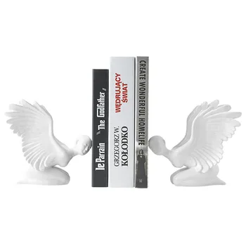 

Nordic Angel Wings Figurine Bookbend Miniature Model Ceramic Modern Figurine Ornament Home Decoration Accessories Room Decor