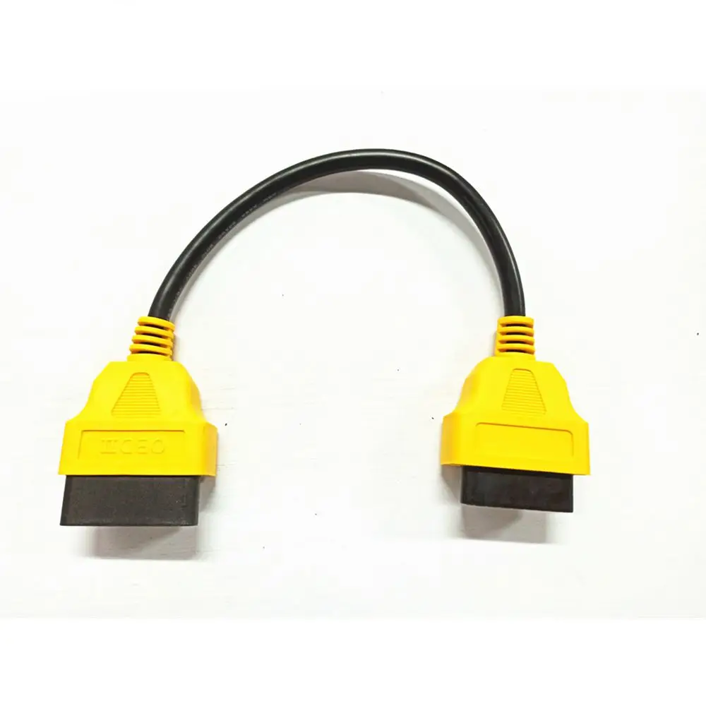 Obd2 Connector Obd2 Extension Cable Obd2 Cable OBD2 16Pin Extension Cable adapter 13cm/30cm 16 Pin Male to Female OBDII yellow Extension Cable Connector