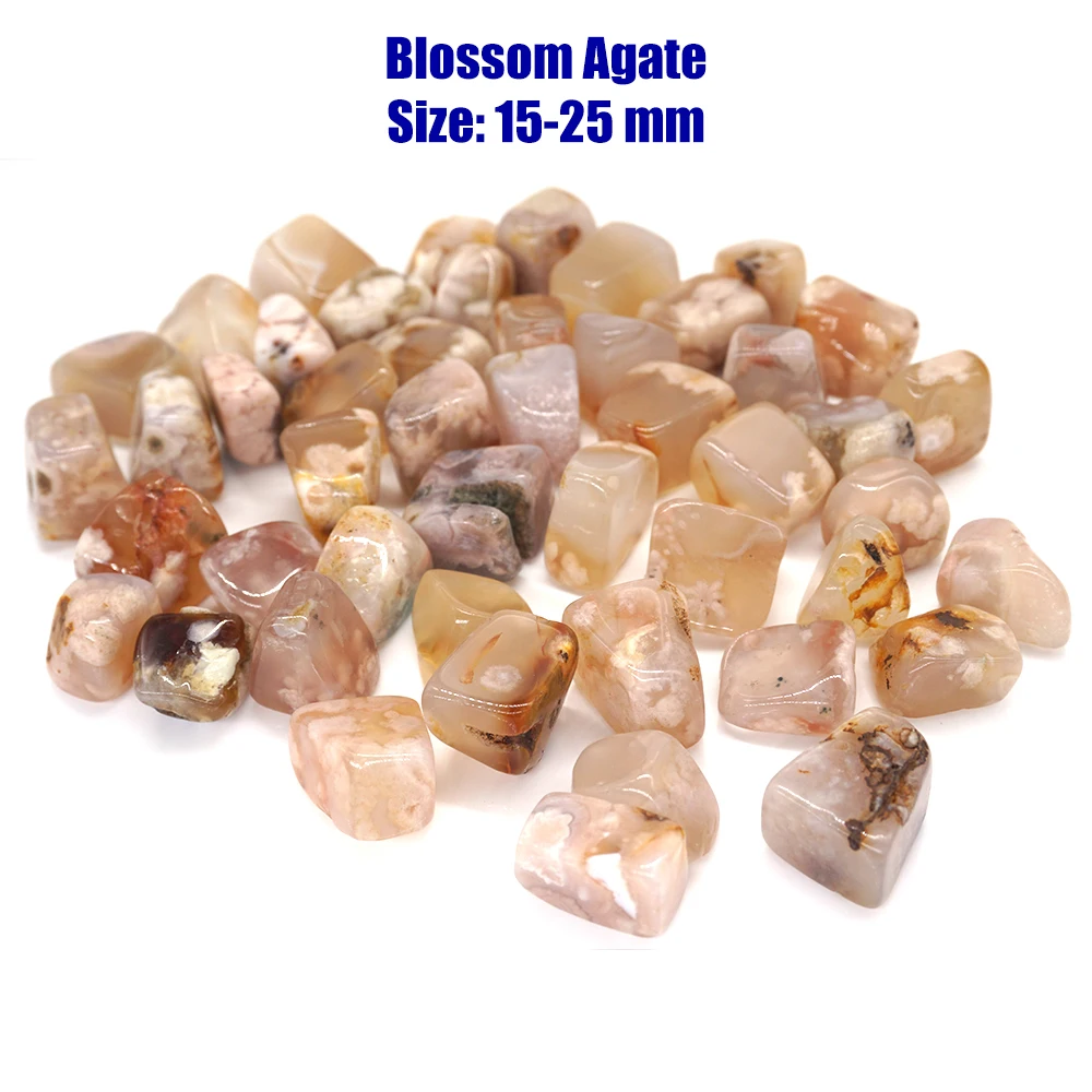 Natural Blossom Agate Healing Crystal Quartz Mineral Specimen Rock Reiki Tumbled Energy Stone Bulk Gem Home Aquarium Decoration