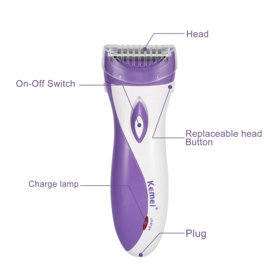 Rechargeable Lady Epilator Skin-friendly women Electric Shaver Hair Remover Female Shaving Scraping Epilators EU Plug