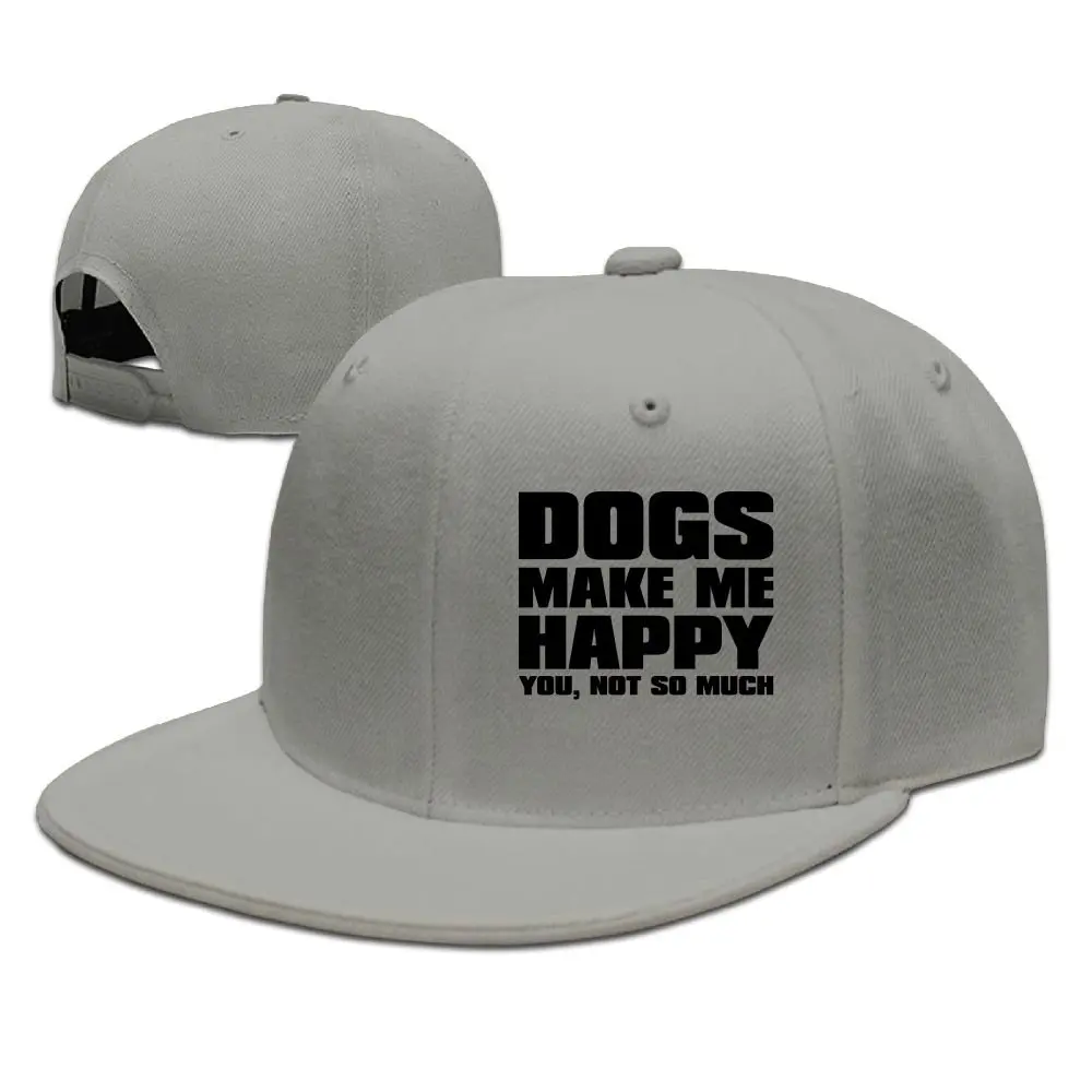 TSDFCDogs Make Me Happy You Not So Much Unisex Adjustable Flat Bill Baseball Cap