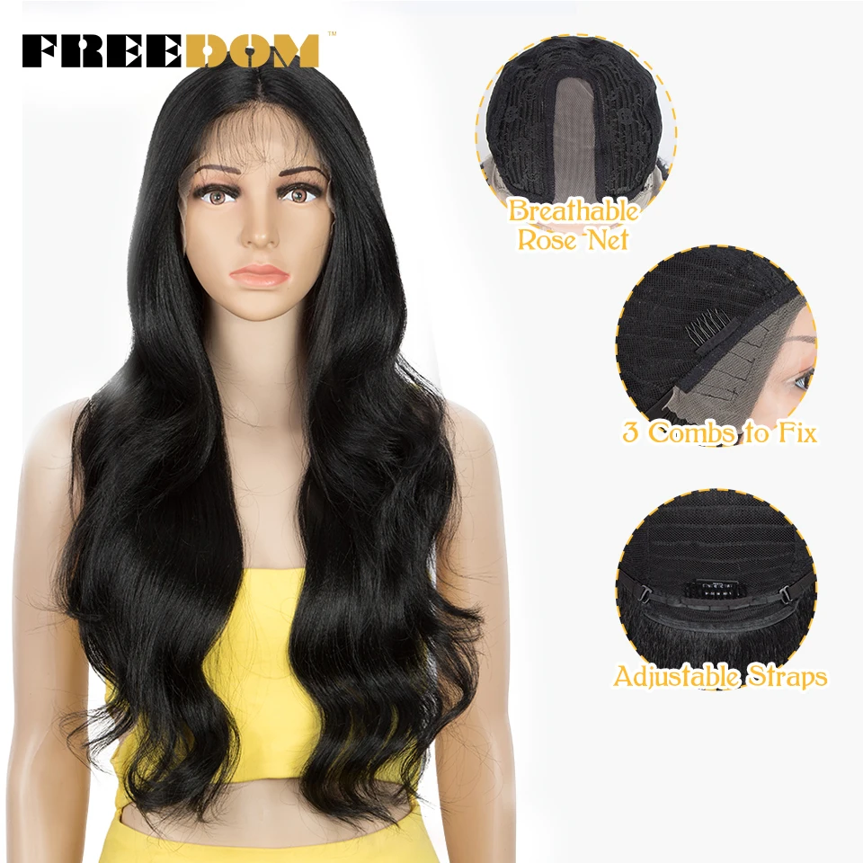 Парики для косплея FREEDOM Body Wave синтетические светлые на сетке спереди парики с
