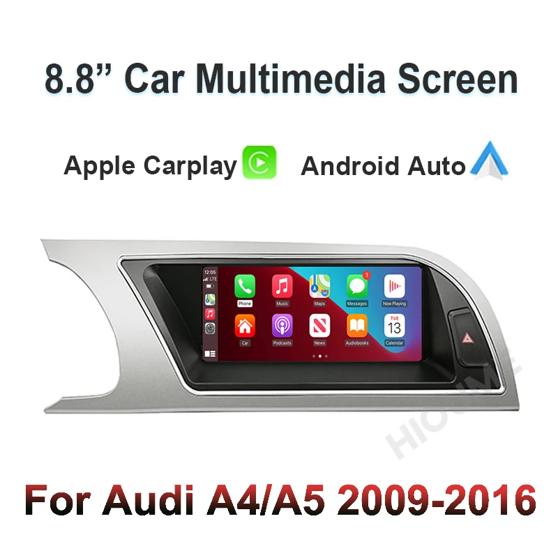 8 &quotБеспроводной автомобильный мультимедийный Apple CarPlay Android для Audi A4 A5 2009-2016 LHD RHD