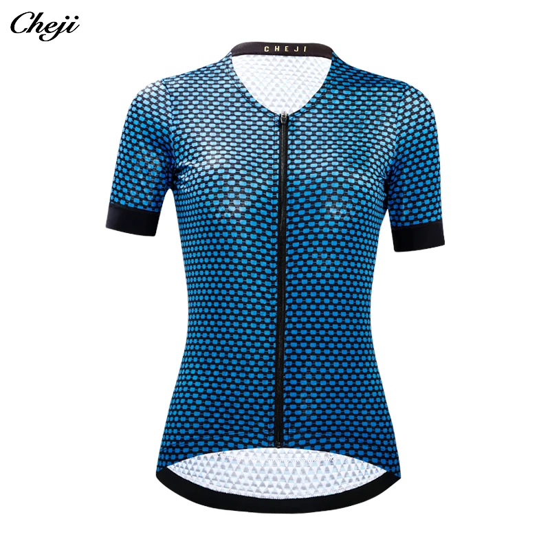 

Cheji 2020 new cycling clothes short-sleeved tops for women's summer road cars are slim, sweaty and breathable