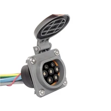 Tipo 2 soquete fêmea para a estação de carregamento evse 32a 16a 3 fase de ev wallbox iec fase 62196-2 com bloqueio de bloqueio