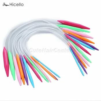 

12pcs/set Circular Knitting Needles ABS plastic tube colorful Crochet soft 4mcm/80cm 3.5mm-12mm sew plane round weave Hicello