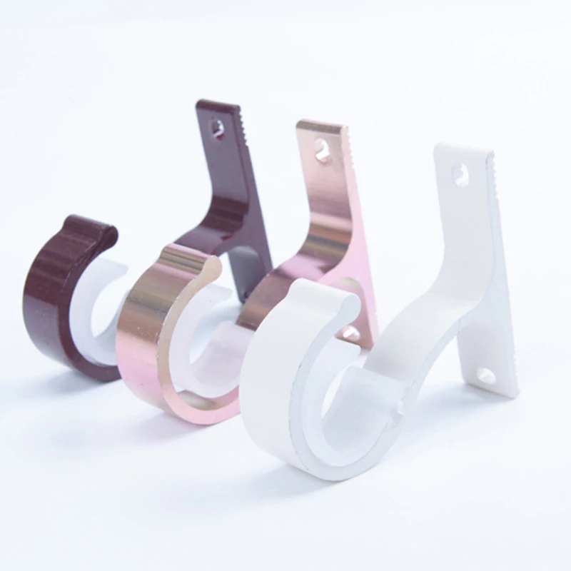 Adjustable Self Adhesive Curtain Bracket Holder Rod Hooks Wall Curtain Hanging Fixed Clip Storage Hooks Clamp Home Organizer