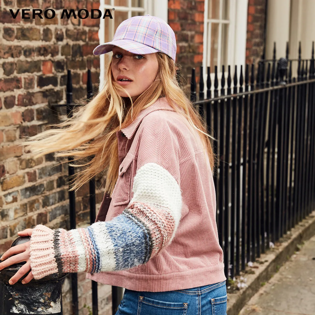 amazing  Vero Moda Women's Street Style Corduroy Knitted Sleeves Spliced Jacket  319117501