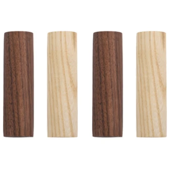 

4PCS Solid Wood Coat Hook Nordic Style Simple Black Walnut Coat Hook Creative Wall Coat Wooden Hook