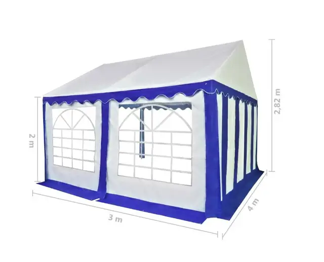 Gazebo 3x4m/6x14m PVC Tarpaulin Garden 