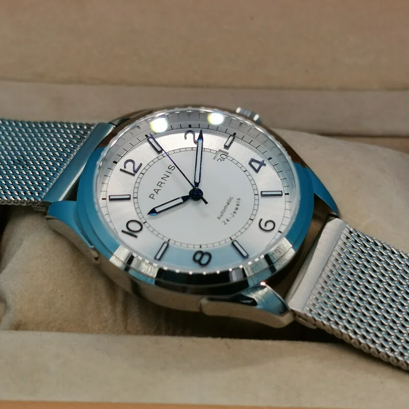  PARNIS mens watches top brand luxury automatic watch mechanical wristwatch dress relogio masculino 