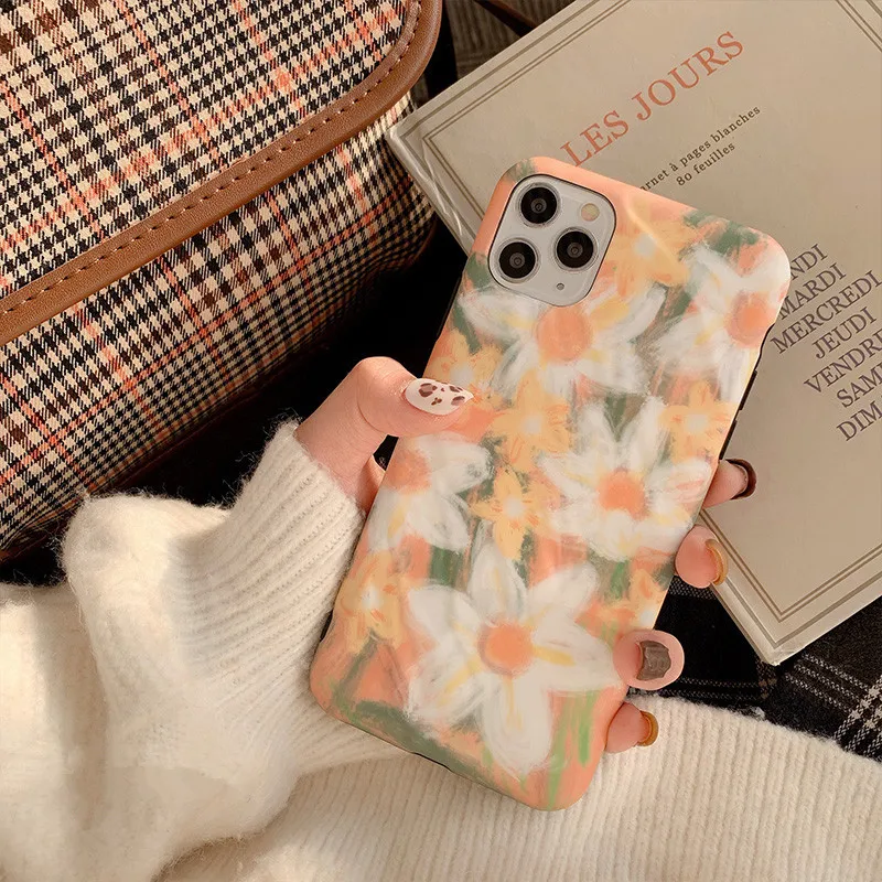 Арт Ретро картина маслом Подсолнух чехол для телефона iPhone 11 Pro Max XR Xs Xsmax X 7 Puls 8 s