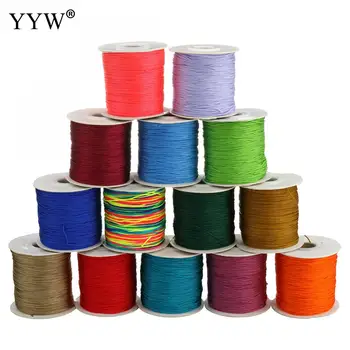 

80m/pc 0.80mm Nylon Cord Macrame Rope Satin Rattail String Kumihimo DIY Bracelet Jewelry Findings Chinese Knot Cord Braided Wire