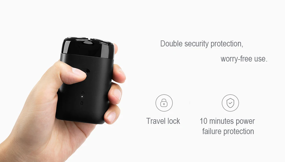 Электробритва Xiaomi Бритва для мужчин портативная Водонепроницаемая бритва с 2