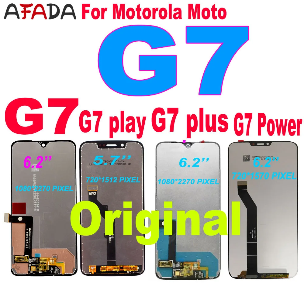 Original G7 XT1962 LCD For Moto Power Display XT1955 Plus Touch Screen Digitizer Play assambly | Мобильные телефоны и
