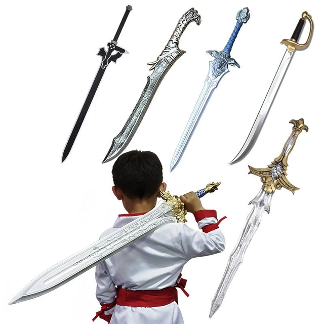 Congelar Enfriarse Flojamente Arma de espada de Anime Pu, juguetes para niños, película, televisión,  accesorios de escenario, simulación, Ninja, Katana, cuchillo, espada  samurái, juguetes para adolescentes - AliExpress