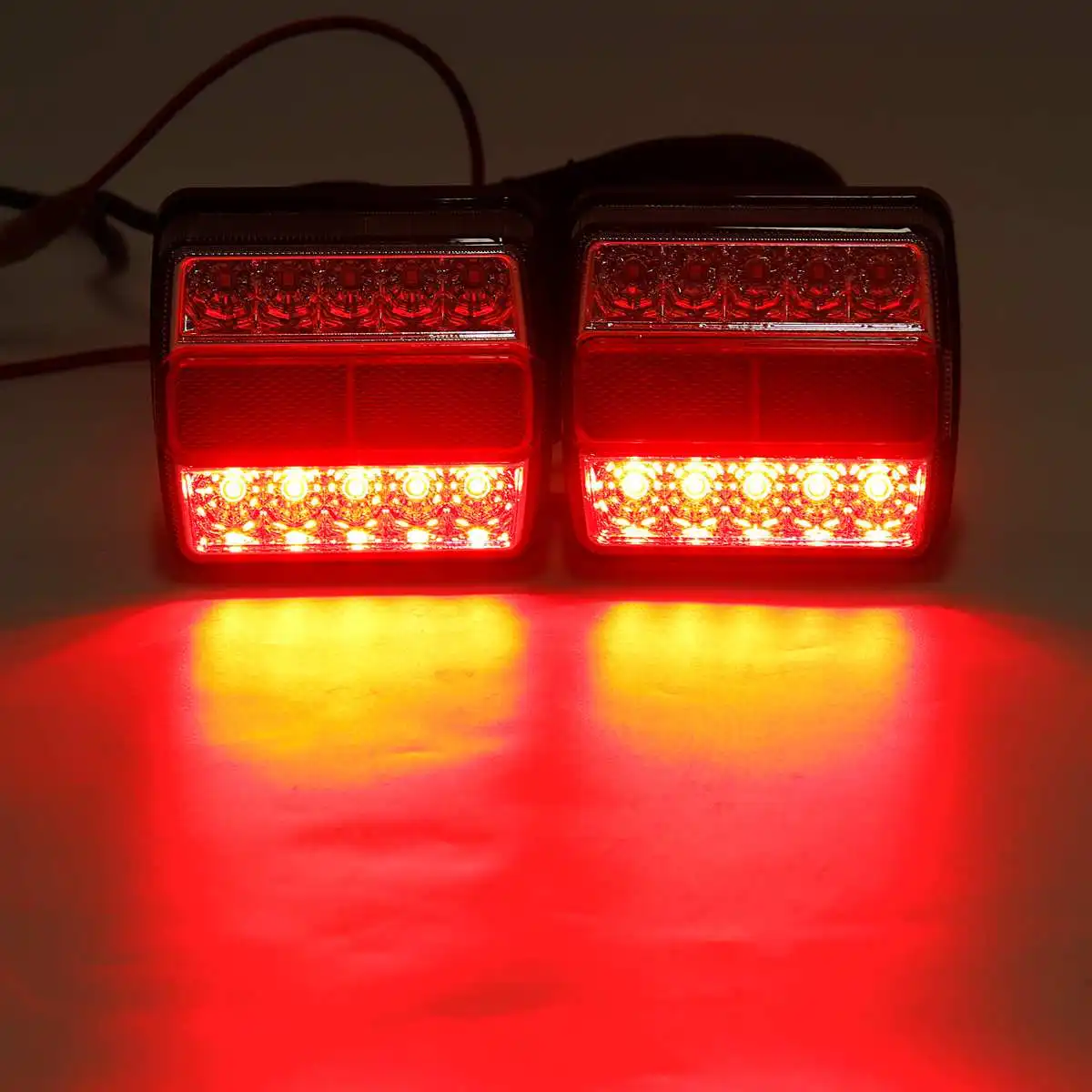 2X Универсальный 12 В 15LED задний Погружной Прицеп Задние фонари Комплект лодка маркер грузовик campers задние фонари караван ATV