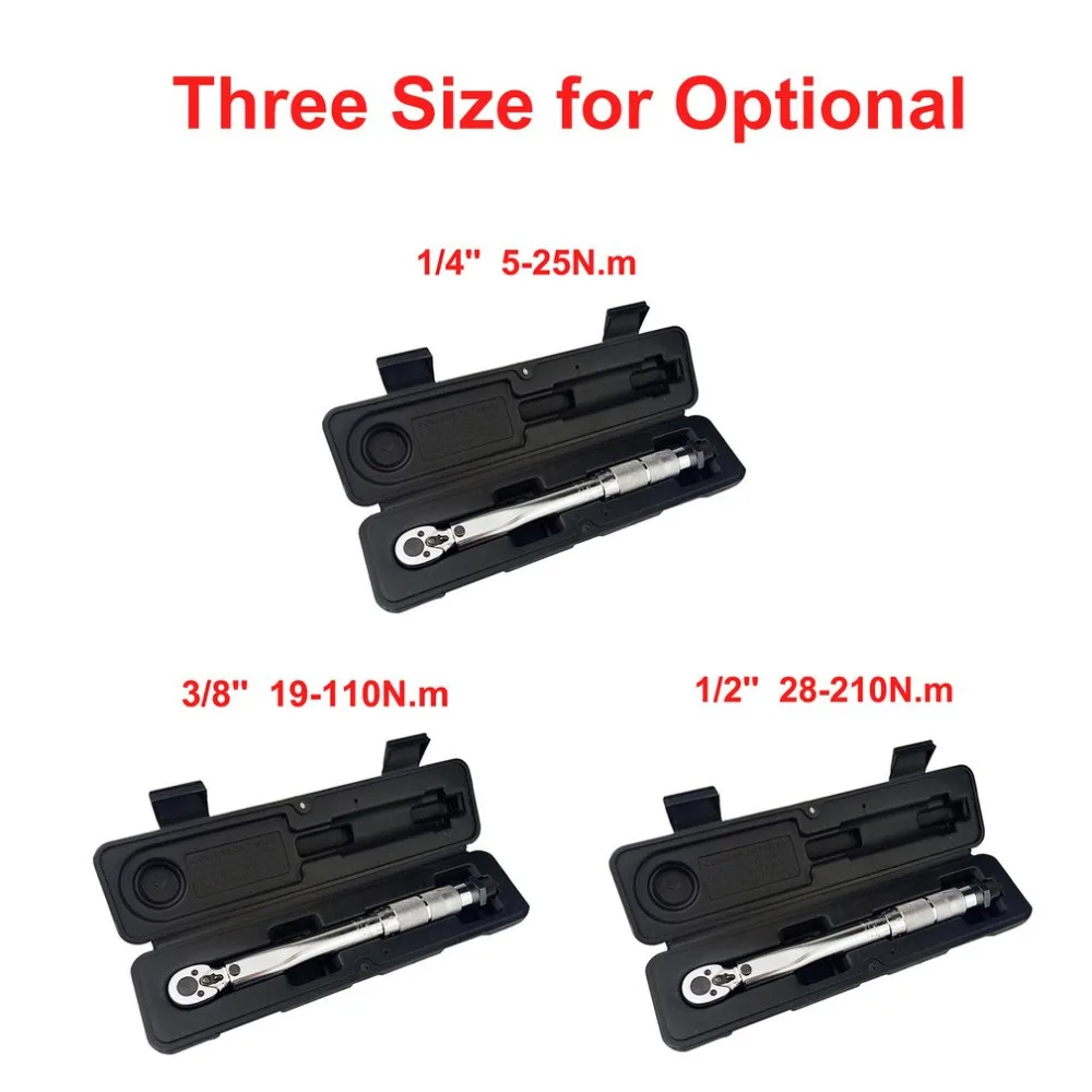 1/4 3/8 1/2 Torque Wrench Drive Two-Way to Accurately Mechanism Wrench Hand Tool Spanner Torquemeter Preset Ratchet