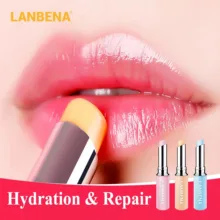 LANBENA бальзам для губ Увлажняющий цвет меняющая настроение помада длительное удаление линии губ основа для макияжа натуральный экстракт Уход за губами 3 стиля