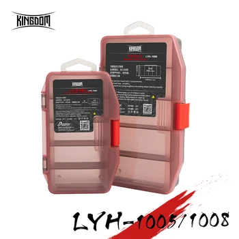 

Kingdom Lure Box Fishing Tackle Storage New PP Material Small&Medium Size Large Capacity Strong Durable Lure Fishing Case