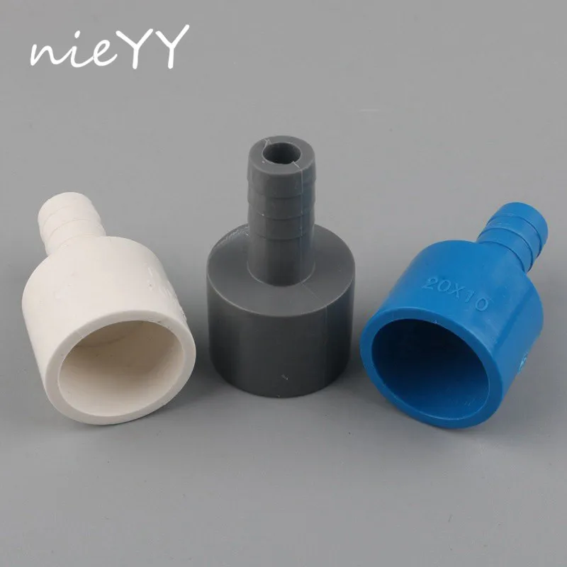 

5pcs 20Mm To 10Mm PVC Straight Connector Quick Connector Hard Tube Plastic Joint Garden Irrigation Hose Connector Pipe Adapter
