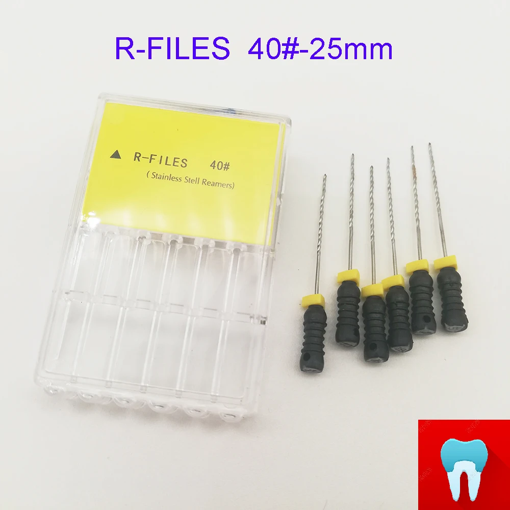 

6pcs 40# 25mm Dental Protaper Files Root Canal Dentist Materials Dentistry Instruments Hand Use Stainless Steel R Files