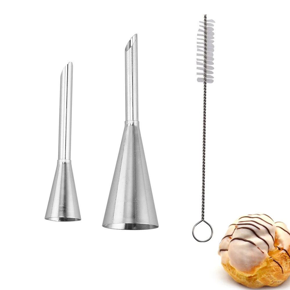 Pastry-Tool Nozzle-Tips Syringe Cupcake Icing-Piping-Puff Injection Russian Stainless-Steel