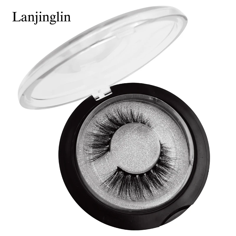 LANJINGLIN, 1 пара, 3d, норковые ресницы, ручная работа, Полоска, ресницы, накладные натуральные, искусственные ресницы, норковые ресницы, безвредный макияж