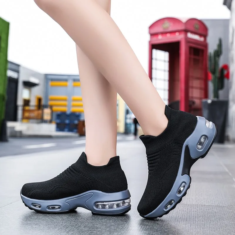

2020 Trend Mesh Platform Sneakers High Quality Women Shoes Slip On Breathable Summer Outdoor SPort Slip ON Basket Femme Big Size