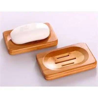 Bamboo Natural Wooden Soap Dish Wooden Soap Tray Holder Storage Soap Rack Plate Box Container for Bath Shower Plate Bathroom