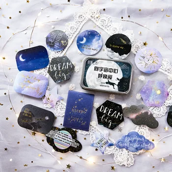 

"Stars Heaven" 60pcs Scrapbooking Stickers Box Beautiful Card Making DIY Craft Stickers Photo Album Decoration Stickers
