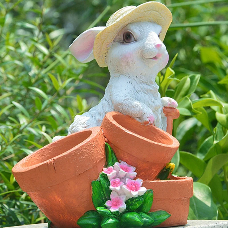 Горячие новые пасхальные украшения для дома новый год милые фигурки кролика