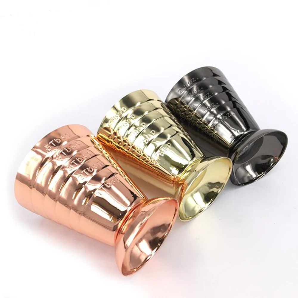 

Stainless Steel Measuring Cup Measuring Spoon Multi Function Cocktail Measuring Cup Plating Color 304 Stainless Steel Wine Cup O