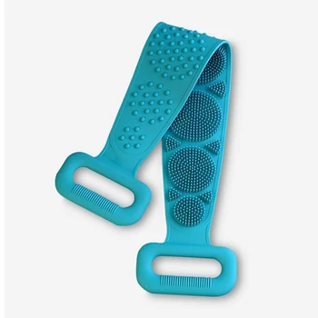 

Silicone Back Scrubber Soft Loofah Bath Towel Bath Belt Body Exfoliating Massage For Shower Body Cleaning Bathroom Shower Strap